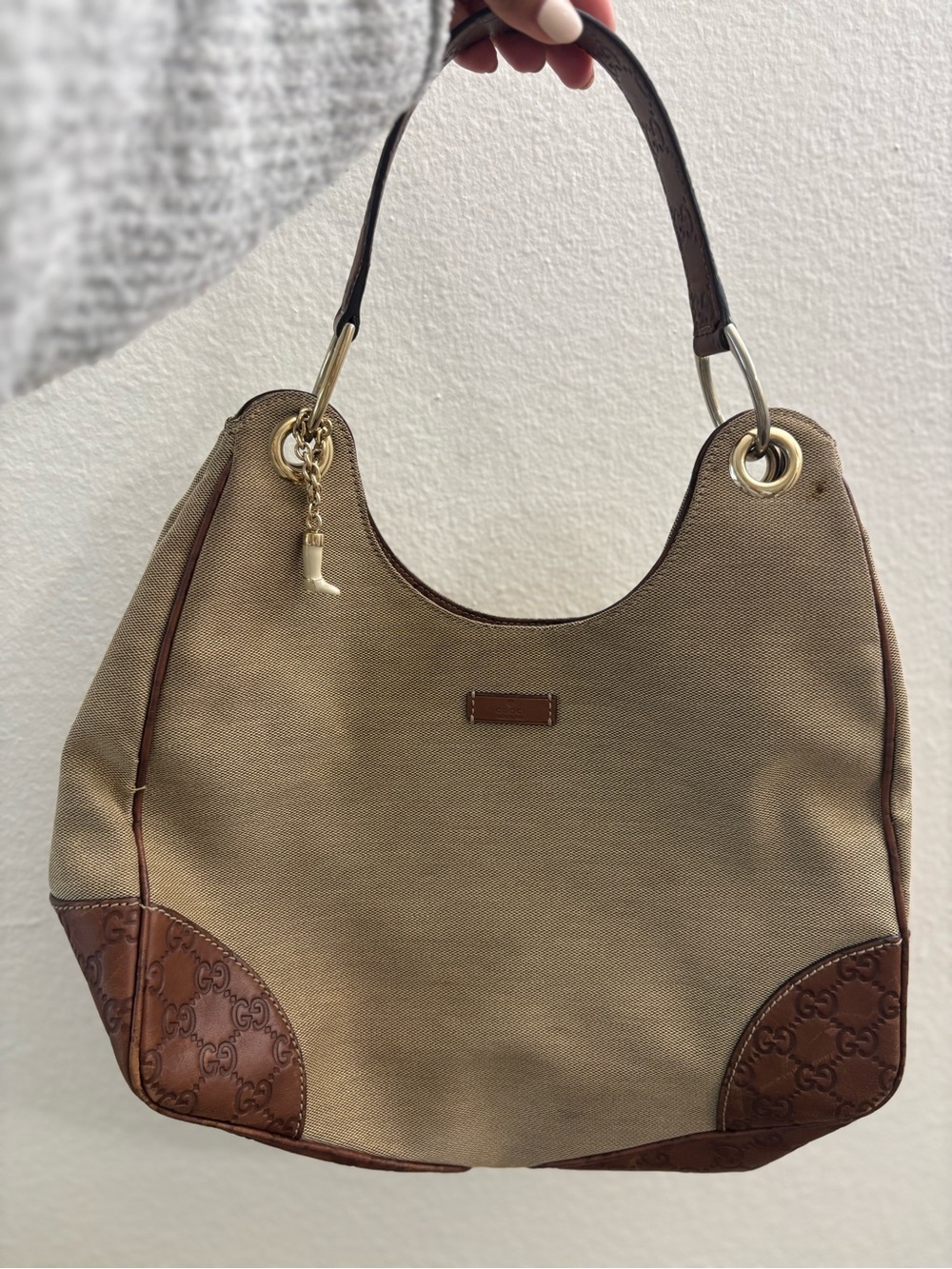 Vintage Gucci Colbert Canvas Hobo Bag